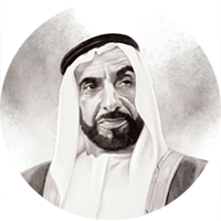 Portrait of The late Sheikh Zayed bin Sultan Al Nahyan