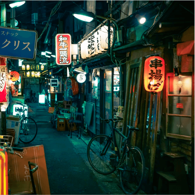 A city scene in Japan. Developed Asia comprises 10% to 20% of ADIA’s portfolio